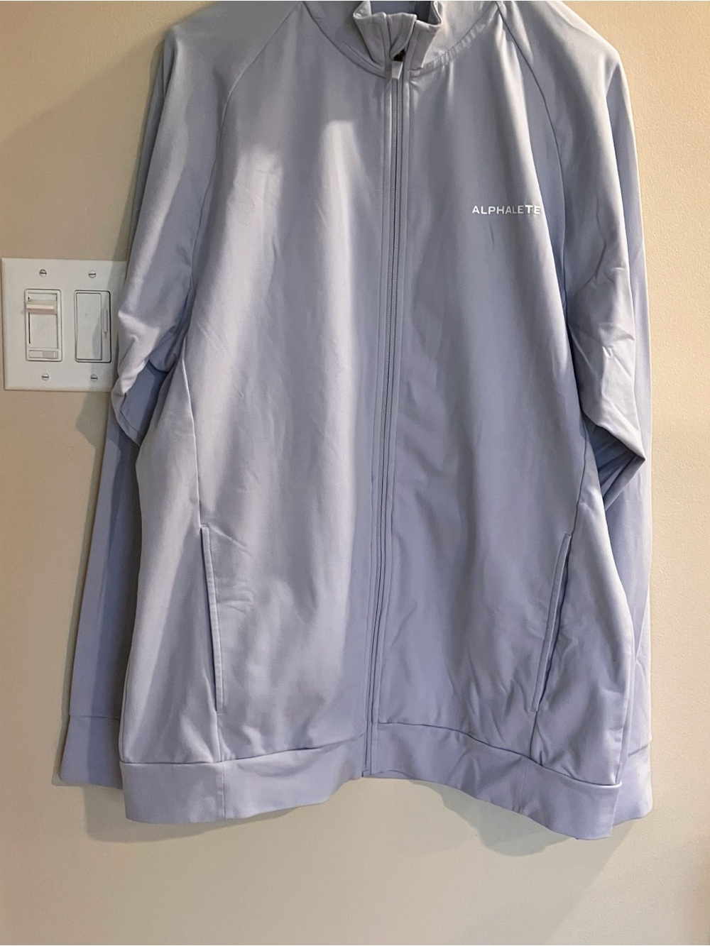 Alphalete Men’s Lightweight Full-Zip Jacket in Pale Blue gorpcore